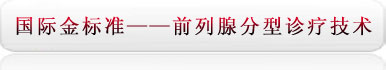 国际金标准:前列腺分型诊疗技术